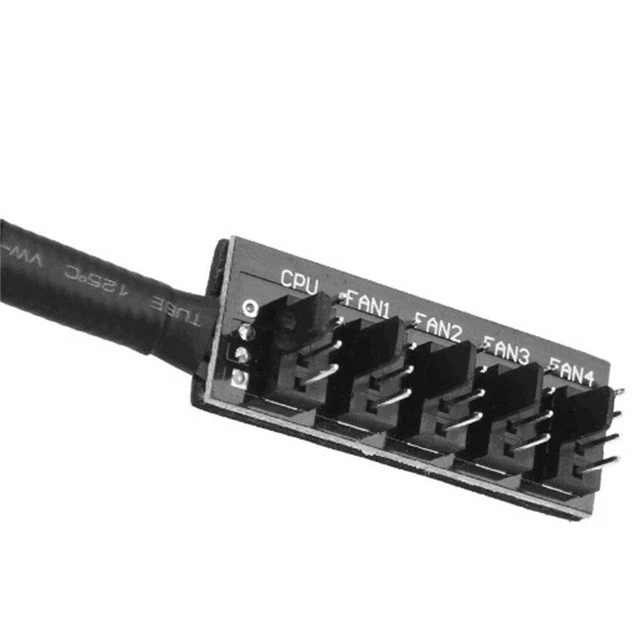 5-PORT 4-PIN PC Motherboard PWM CPU Cooling Fan Splitter Hub Adapter ...