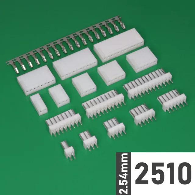 KF2510 2.54mm Plug+Socket+Crimps 2-20p Connector B2W (Molex KK 5051/KK254 Style)