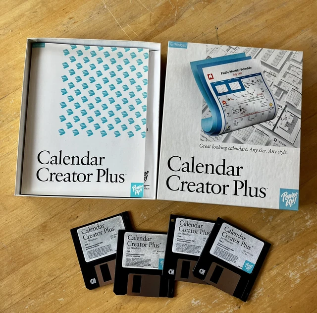 VINTAGE CALENDAR CREATOR Plus Version 1 for DOS & Windows 3 5.00