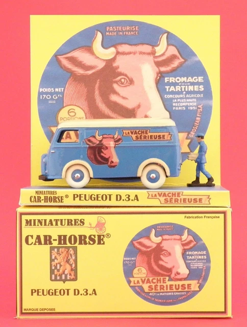 CAR-HORSE PEUGEOT D3A D4a fourgon chaussure Andre style Dinky fin stock EUR 59,00 - FR