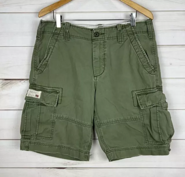 Ralph Lauren Denim & Supply Cargo Shorts Mens 33 Green Pockets Cotton Grunge