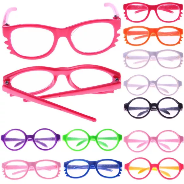 Toys Clothes Round Frame Eyewear Miniature Eyeglasses Doll Glasses Clear Lens