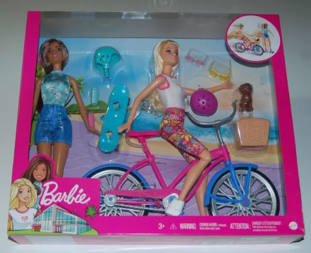 Barbie Airplane Blue Travel Jumbo Jet Play Set Sounds and Accessories Works  