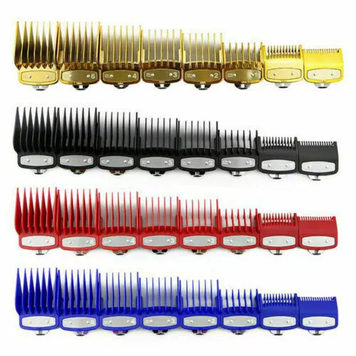 8Pcs Hair Clipper Metal Clip Guides Limit Combs Guards Replacement Set For WAHL