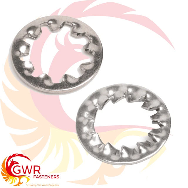 INTERNAL SHAKEPROOF LOCK Washers Toothed Serrated Tooth A2 Stainless