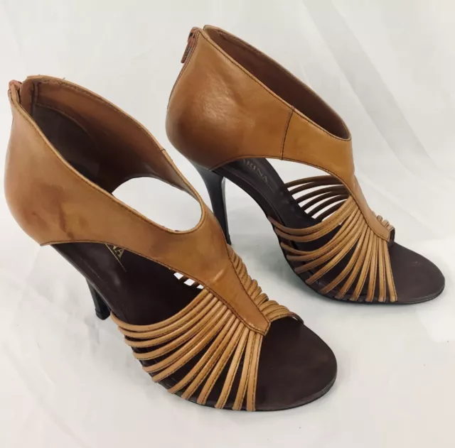 Sandale talon camel cuir sale