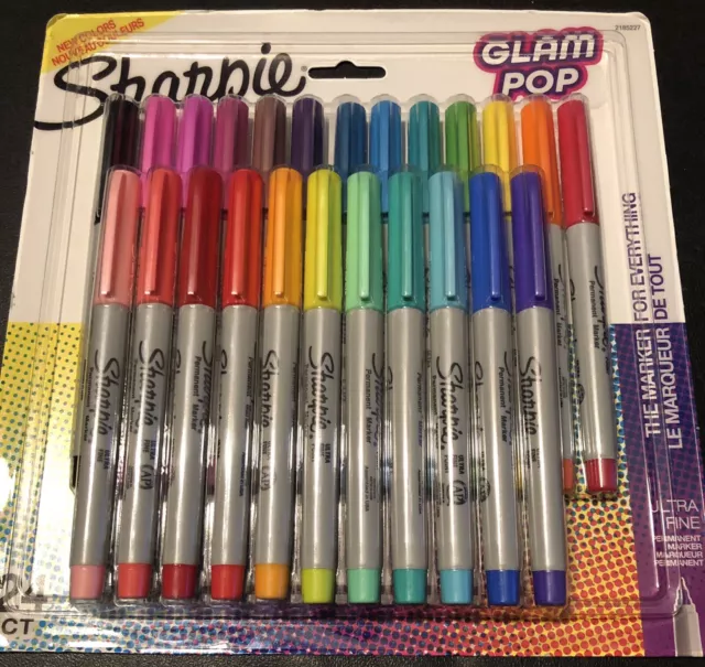 Sharpie- Ultra Fine Point- Glam Pop- 24 CT