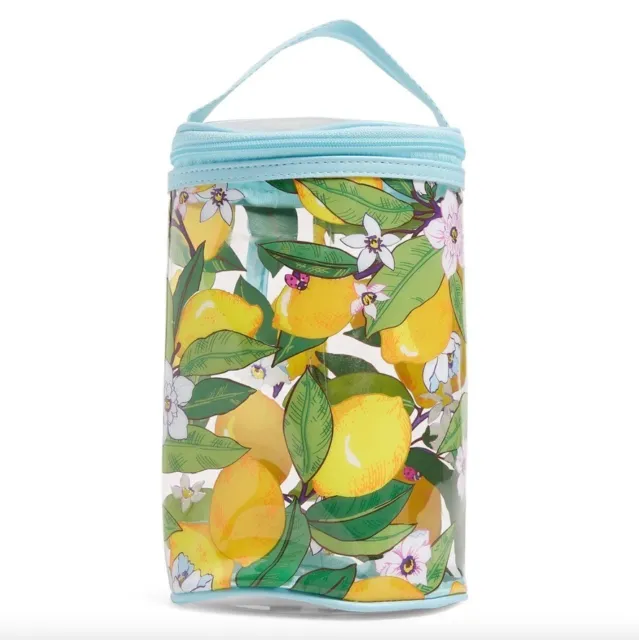 Vera Bradley LEMON GROVE Clear Lotion bag NEW $45 -cosmetics, lotions, sunscreen