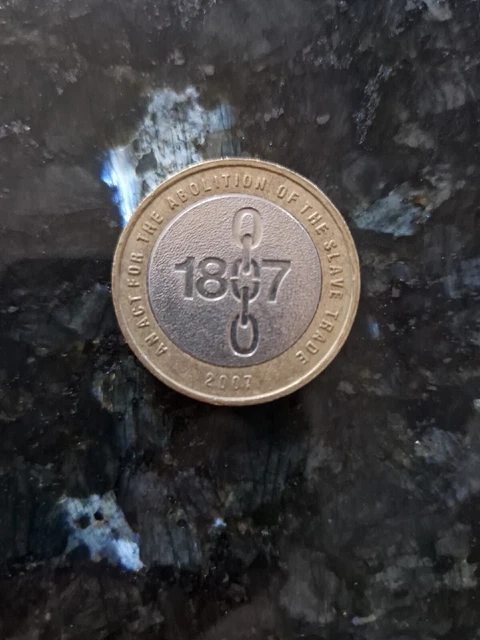 2007 2 two pound coin abolition of slavery With Mint Error
