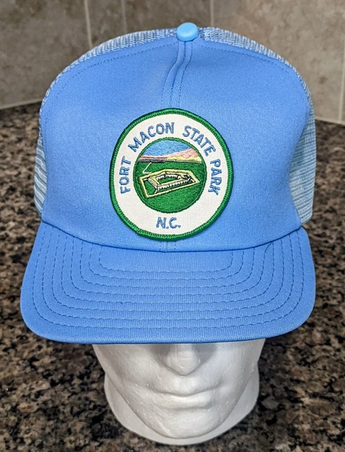 Vintage 1980s Fort Macon State Park NC Adjustable Mesh Trucker Camping Hat