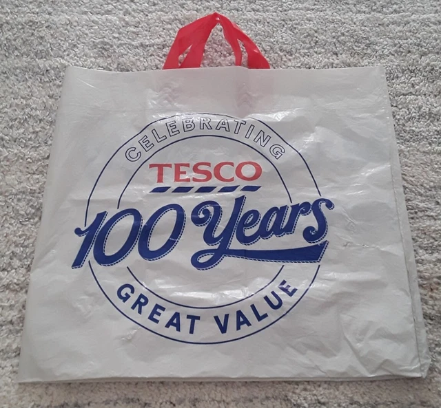 TESCO CARRIER BAG. Celebrating 100 Years. Great Value Tesco Plastic
