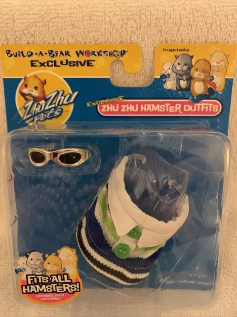 New Zhu Zhu Pets Hamster Outfit Blue Green Dress & Sunglasses Fits All Hamsters