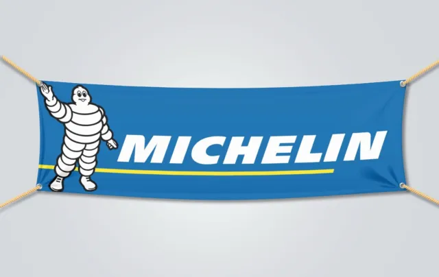 Michelin Flag  Tires Tyres Car Parts Shop Garage (1.5x5 ft)