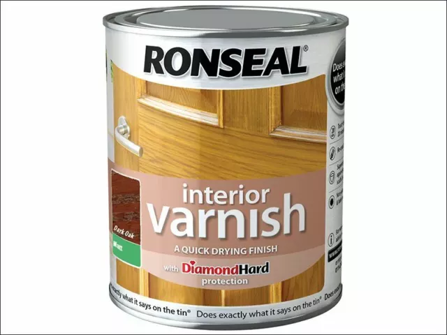 Ronseal - Barniz interior de secado rÃ¡pido mate roble oscuro 750 ml