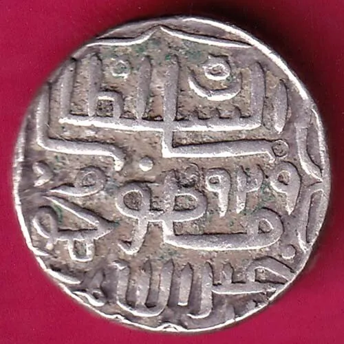 Gujarat Sultan Muzaffar Shah One Tanka Rare Silver Coin#Yh23
