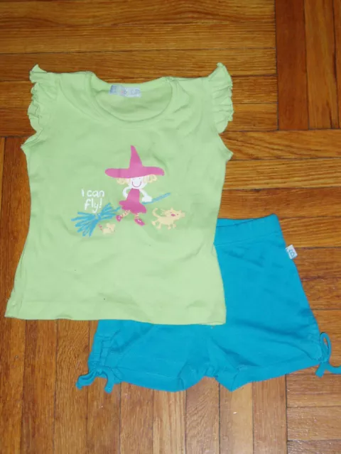 NWT Baby Girls 2 Sets of 2 pc shorts set CUTE Baby Fox Size 12-18 m