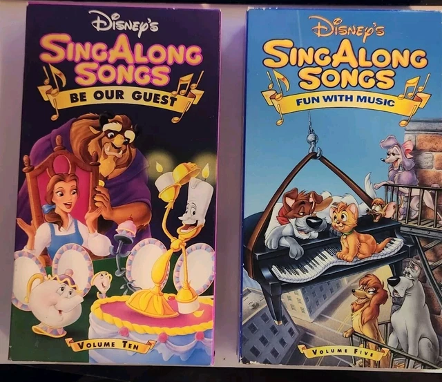 DISNEYS SING ALONG Songs - Fun With Music And Be Our Guest Bundle (VHS ...