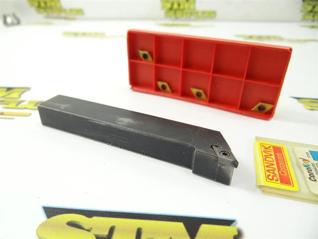 Sandvik Indexable Tool Holder .480" X 5/8" Shank Sdjcl 10 2 + 4 New Inserts