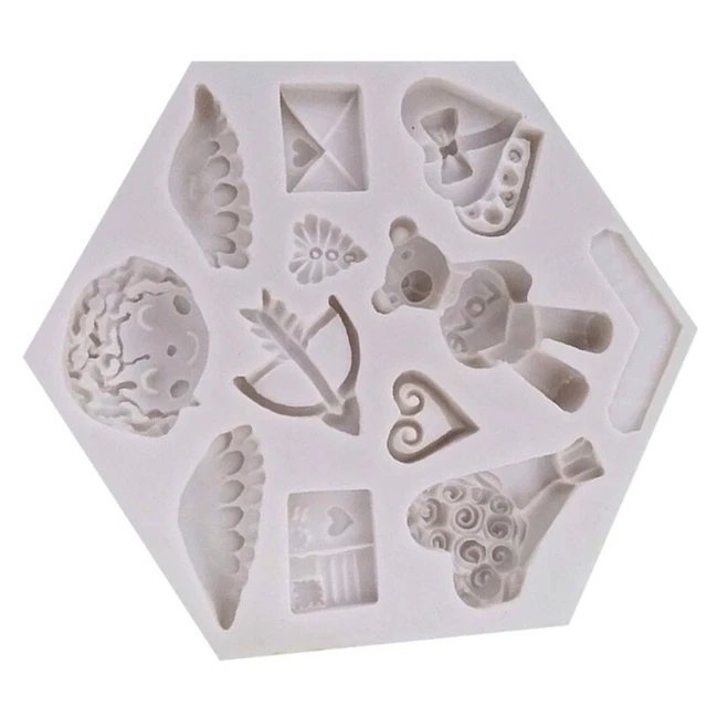 Chocolate Moulds Fondant Mould Candy Molds Baking Gadgets Bear & Hearts Shaped