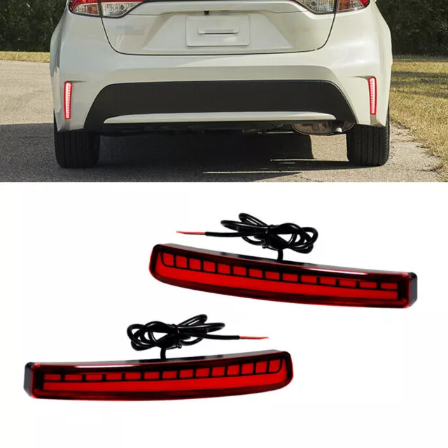 Rear Bumper LED Turn Signal Tail Fog Light Lamp Fit For Toyota Corolla 2020-2023