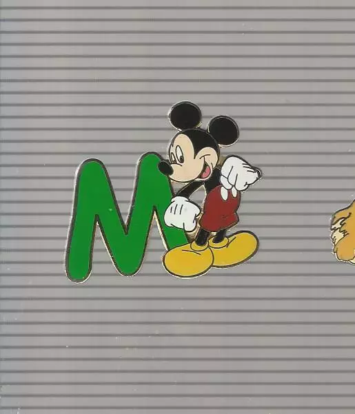 Disney pin - Character Letter Alphabet Pin - M for Mickey Mouse