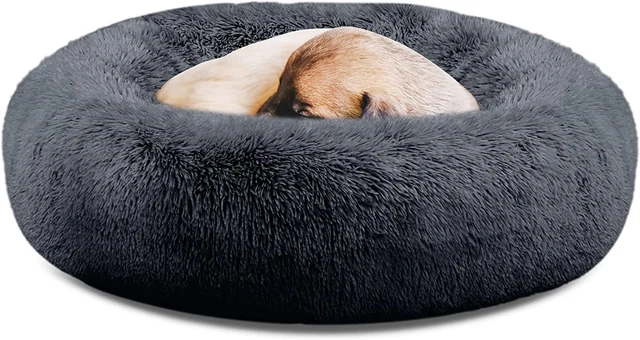 Plush Calming Dog Beds, Donut Dog Bed for Small Dogs, Medium, Large & X-Large, C