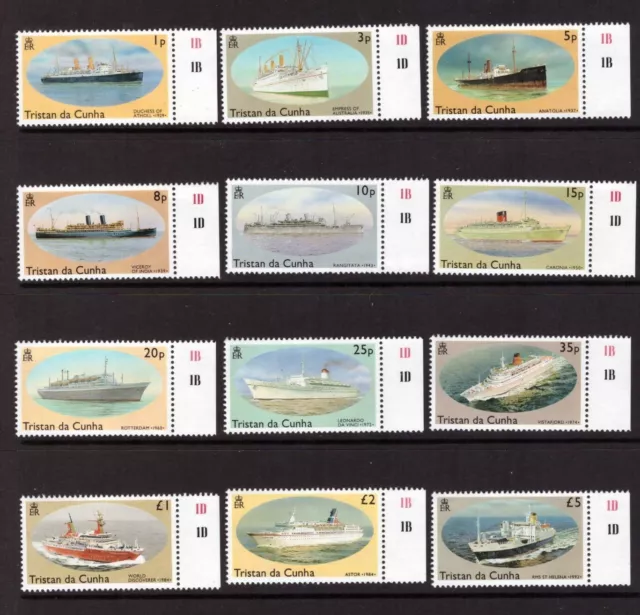 Tristan da Cunha 1994 Ships set MNH mint stamps