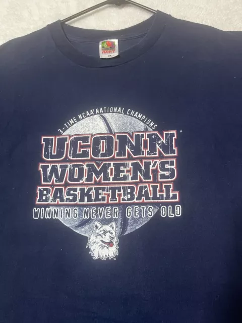 UConn Huskies Graphic Tee Womens winning never gets old. t shirt*