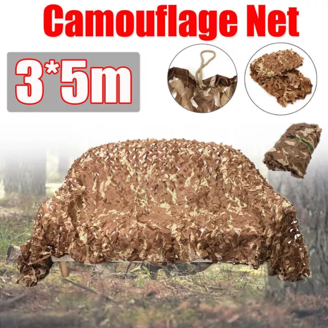 Filet Camouflage Forêt Jungle Camo Net Camping Chasse Cacher Armée Militaire 3x5
