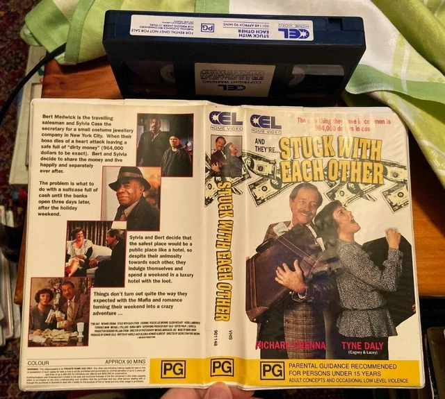 STUCK WITH EACH other exrental VHS video tape cassette. 80's, 90's