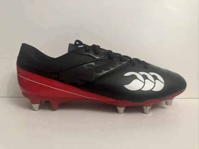 Canterbury Phoenix Raze SG Rugby Boots Mens Black/Red Size 13 #REF126