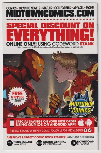 INVINCIBLE IRON MAN #11 | Vol. 3 | 2nd Print | 3rd Riri Williams app | 2016 | NM 2