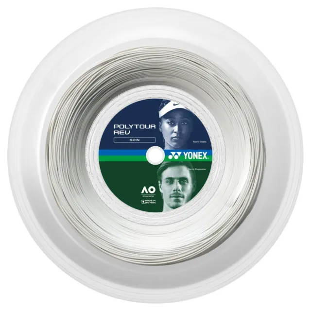 YONEX POLYTOUR REV (white) 1.20mm 17 Tennis String - 656ft 200m