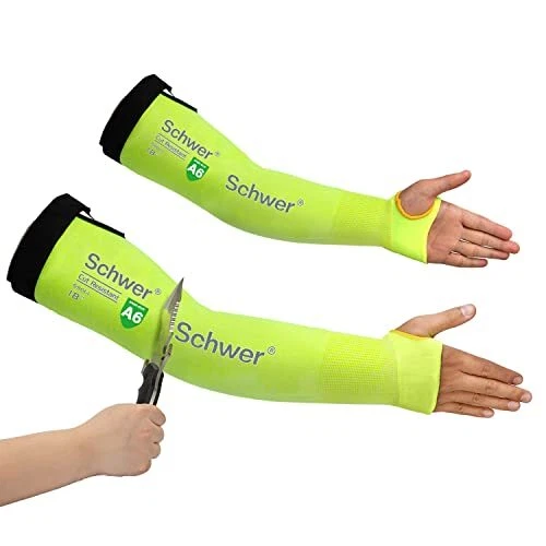 ANSI A6 Cut Resistant Sleeves, 18 inch Protective Arm Sleeves