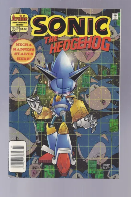 High Grade Canadian Newsstand Sonic The Hedgehog #39 $1.65 variant First Mecha