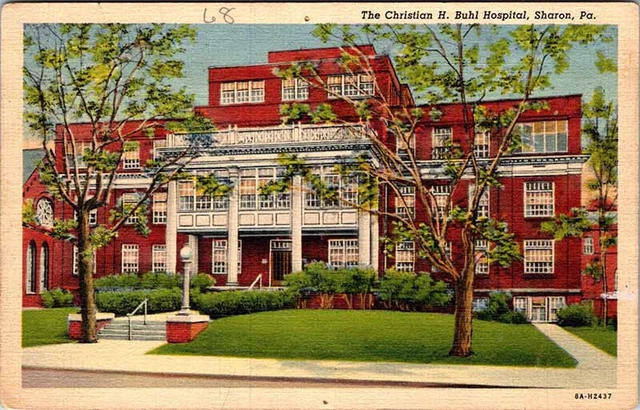 Postcard HOSPITAL SCENE Sharon Pennsylvania PA AO2742