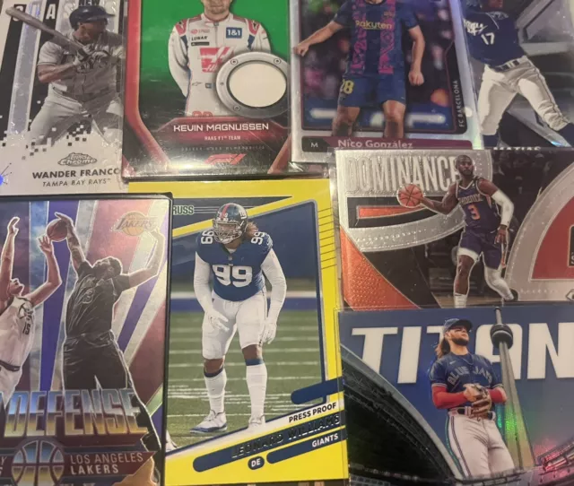 🔥Bulk Lot Of 100 Sports Cards  ⚾️ , 🏈 , 🏀 , ⚽️ Rookies , Stars Parallels🔥