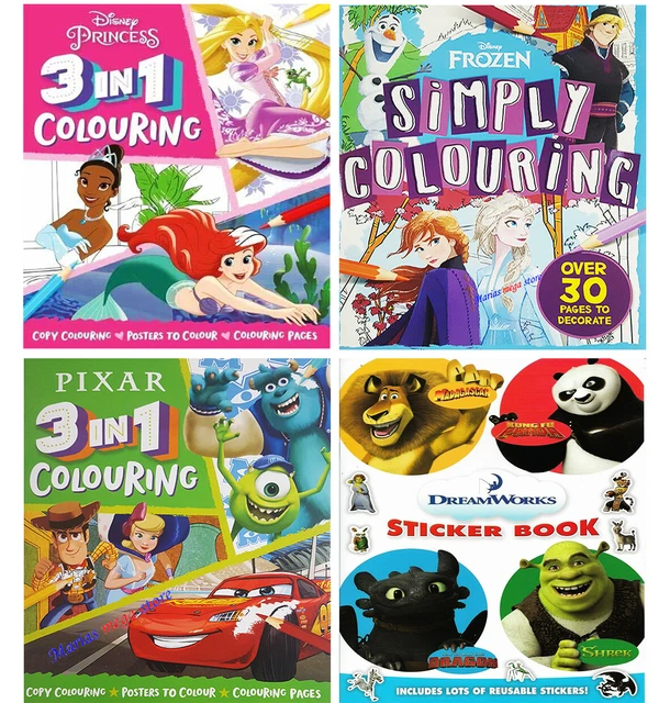 CHILDRENS DISNEY CINDERELLA Pixar Frozen Colouring Activity Books Book