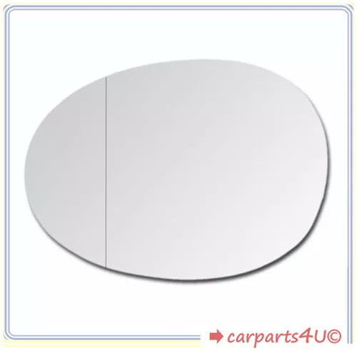 Außenspiegel Spiegelglas für CITROEN C1 2005-2014 Links Asphärisch