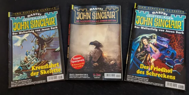 6x Roman John Sinclair Sammelband Nr. 6 mit 4 Romanen + Band 136 und 138