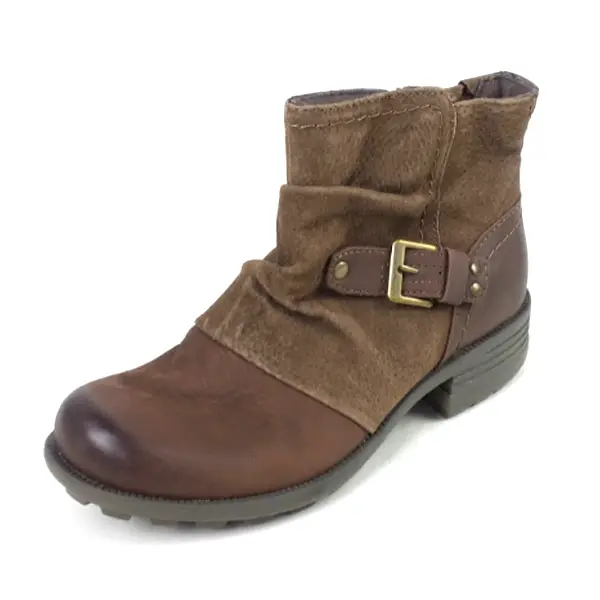 Earth Origins Leather & Suede Ankle Boots Phoenix Bark