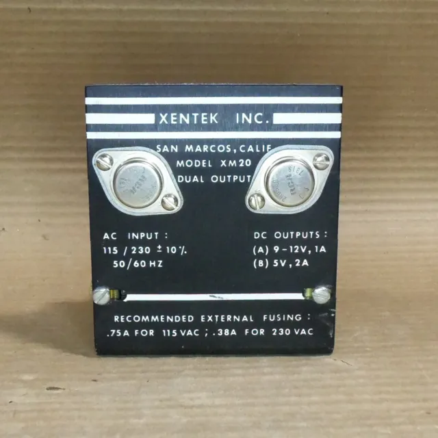 Xentek Inc Xm20 Dual Output Transformer 115/230Vac 50/60Hz 9-12Vdc 1A 5Vdc 2A
