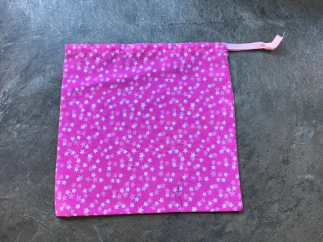 New Pink stars fabric drawstring  bag/teacher resource/gift/store /toys