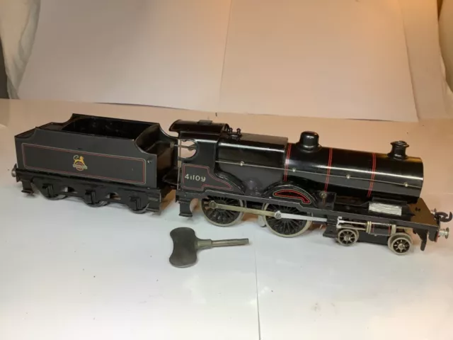 Bassett Lowke O Gauge Clockwork BR Black 4-4-0 Midland Compound Locomotive 41109