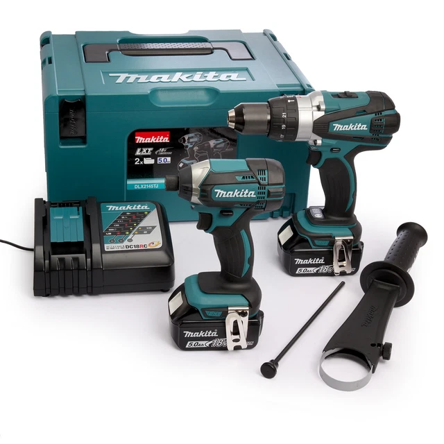 Makita DLX2145TJ 18v LXT Kit combo 2 pezzi 2x batterie 5,0ah.