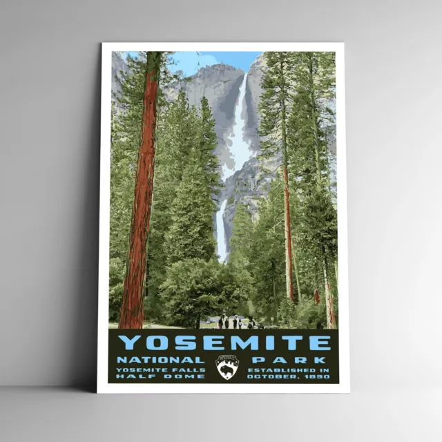 Yosemite National Park Travel Poster / Postcard California USA Multiple Sizes