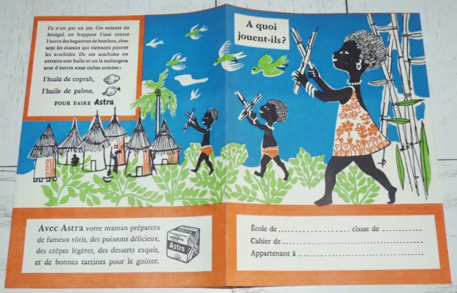 Protege-Cahier Margarine Astra 1958 Afrique Occidentale Francaise Aof Senegal