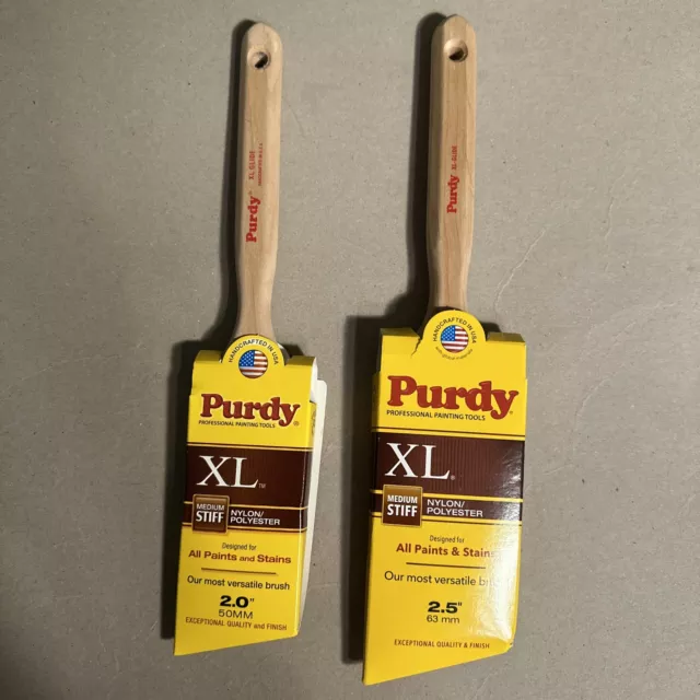 Purdy XL Series 2.5"  And  2.0” Glide Angular Trim Paint Brush - Beige Set Of 2