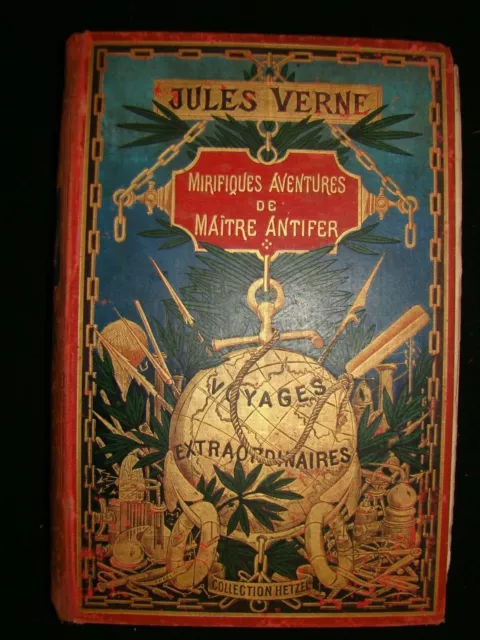 JULES VERNE "MAÎTRE ANTIFER"  Edition Hetzel dite au Globe Doré type 3