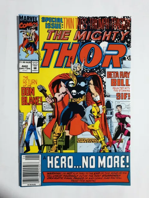 THE MIGHTY THOR COMIC BOOK - Vol.1 No.442 Early April 1992 MARVEL COMICS